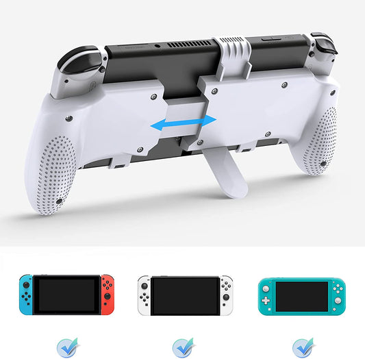 PlayCool 4-in-1 Set voor Switch/Lite/OLED - Grip, Hoes, Standaard & Zonnescherm