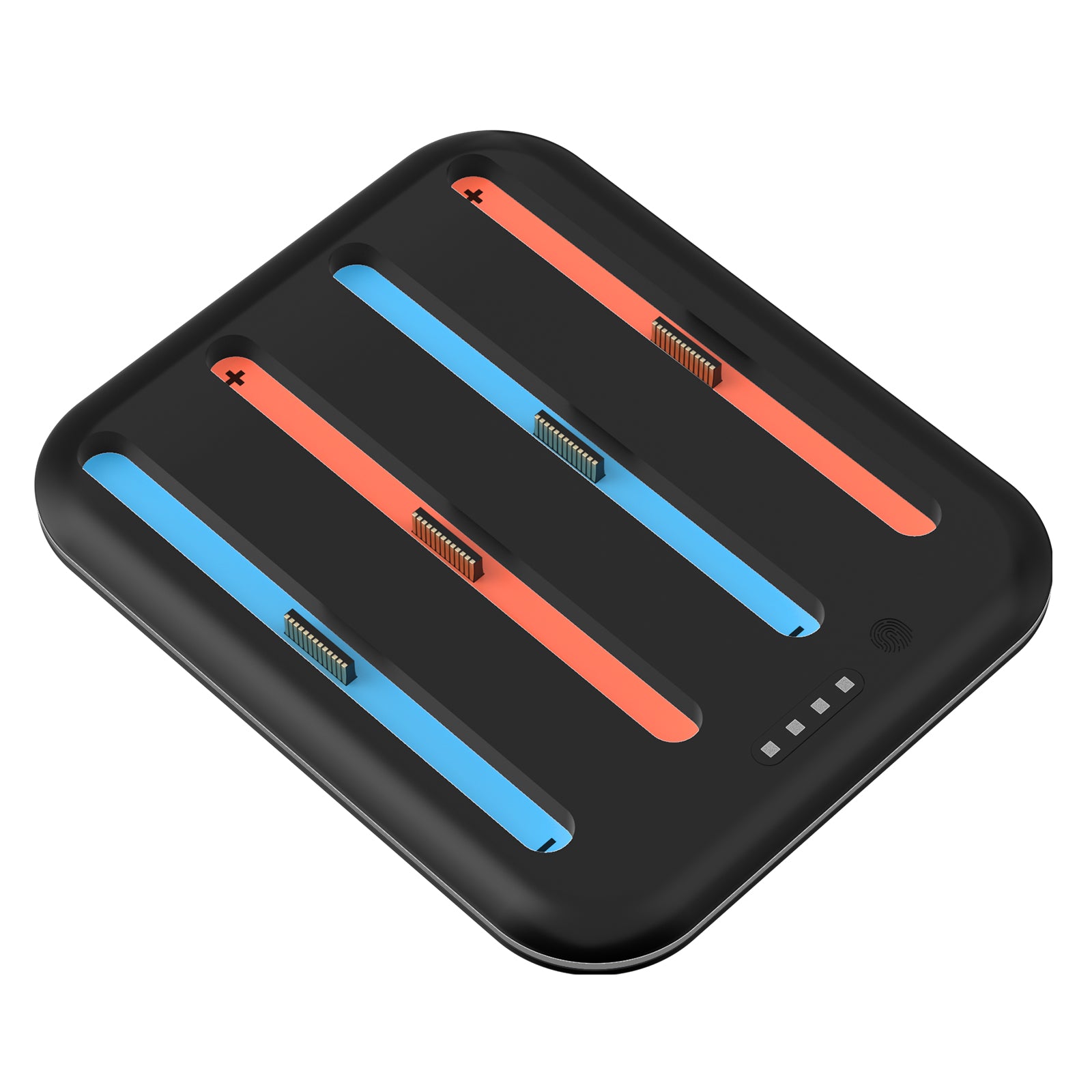 PlayCool Switch 2 – Quad Charger voor 4 Joy-Con Controllers – RGB – Zwart