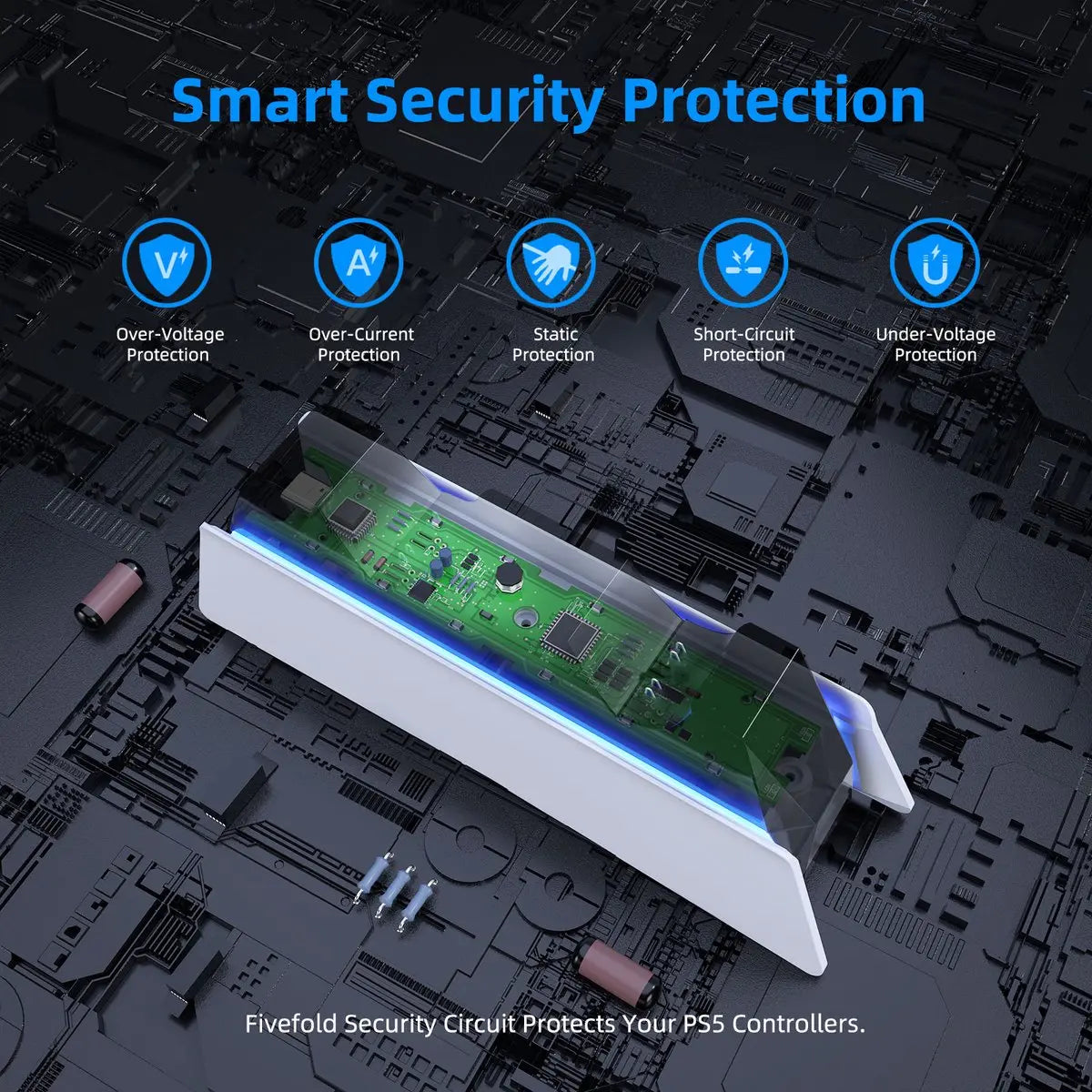 PlayCool PlayStation 5 – Dubbel Oplaadstation voor DualSense & DualSense Edge PlayCool