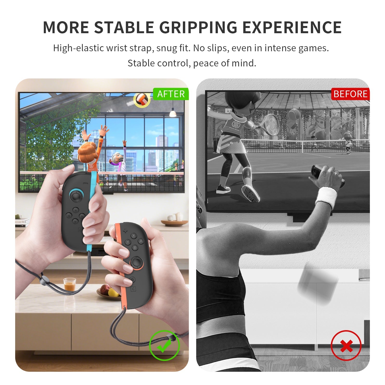 PlayCool Switch 2 – Joy-Con Strap Pair – Rood/Blauw PlayCool