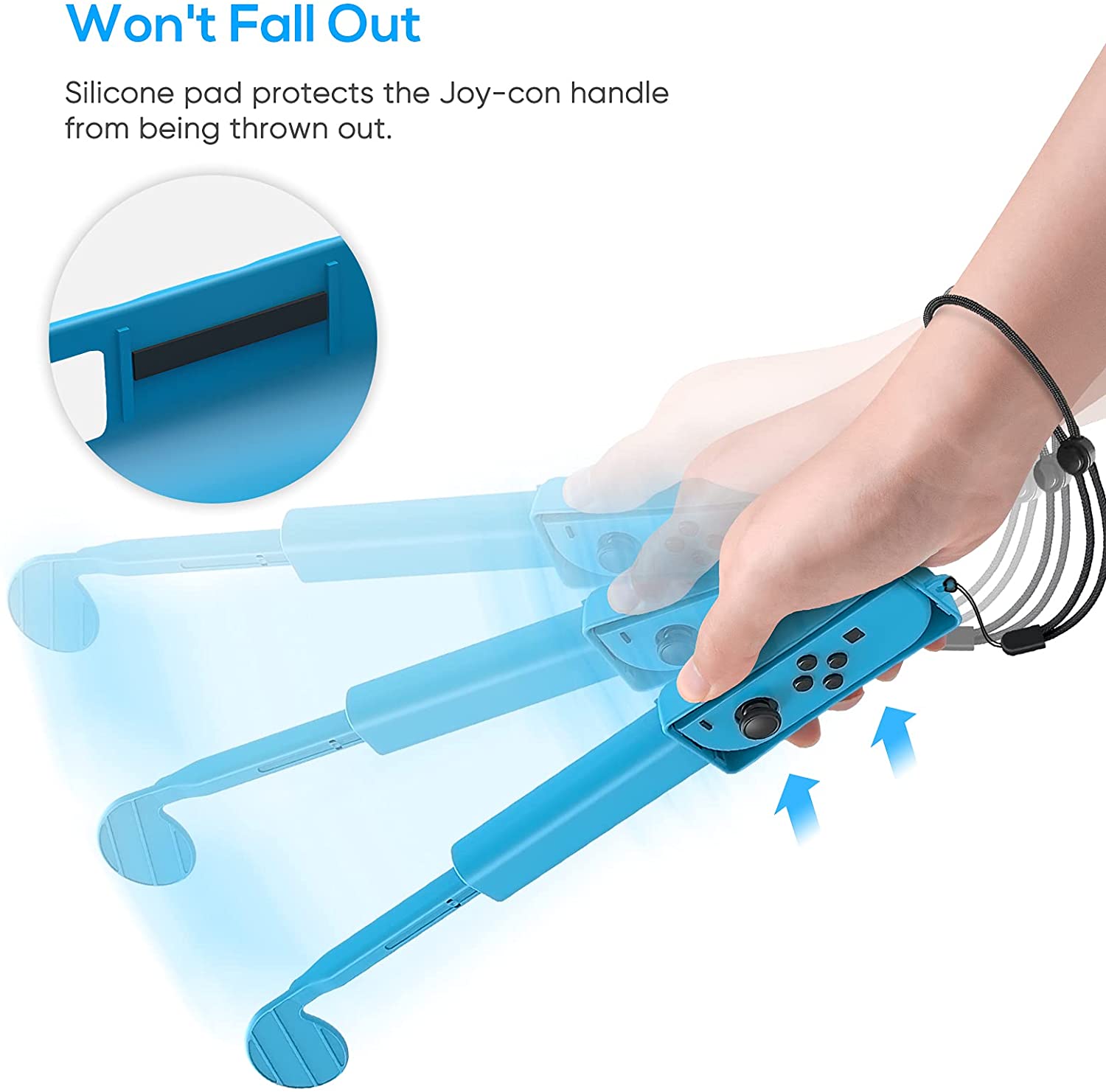 PlayCool Nintendo Switch – Joy-Con Golfclubs (2-Pack) – Rood/Blauw