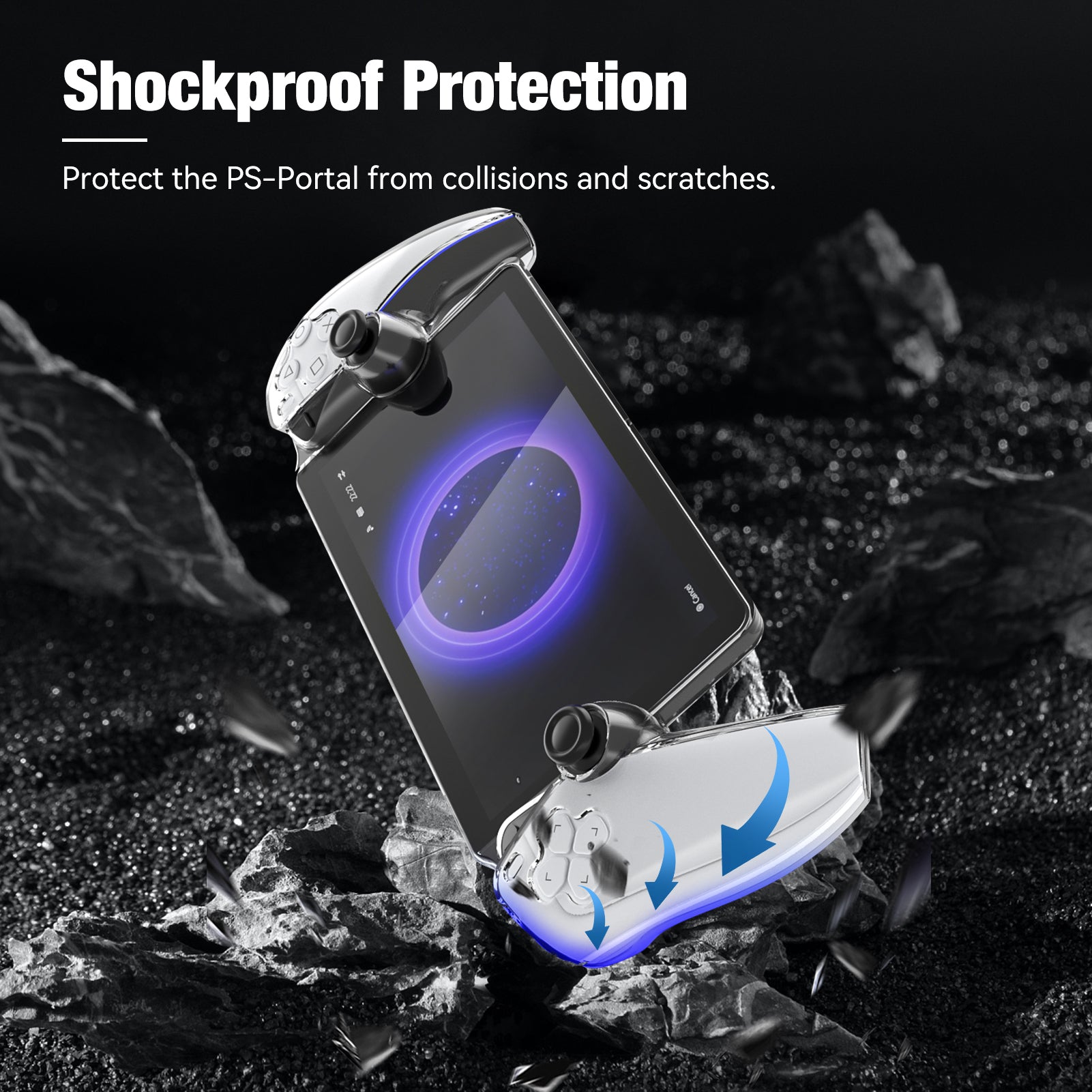 PlayCool Transparent Case & Blue Light Protectors for PlayStation Portal