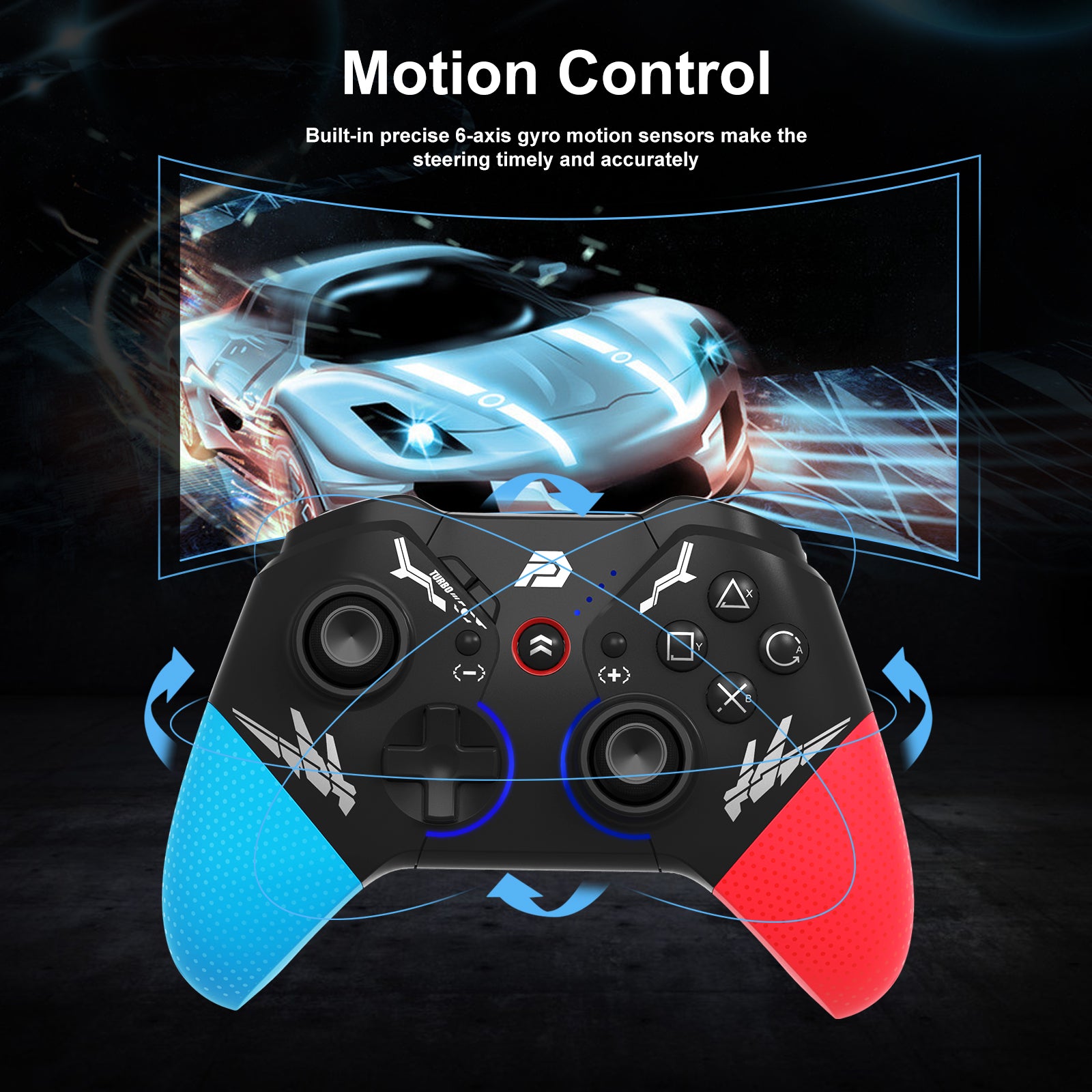 PlayCool Pro controller for Nintendo Switch/Lite/OLED - RGB, NFC, Turbo