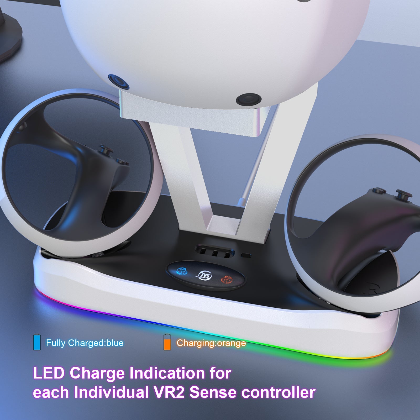 PlayCool PS VR2 – Oplaadstation voor Headset & Controllers – LED-indicatoren – Wit PlayCool