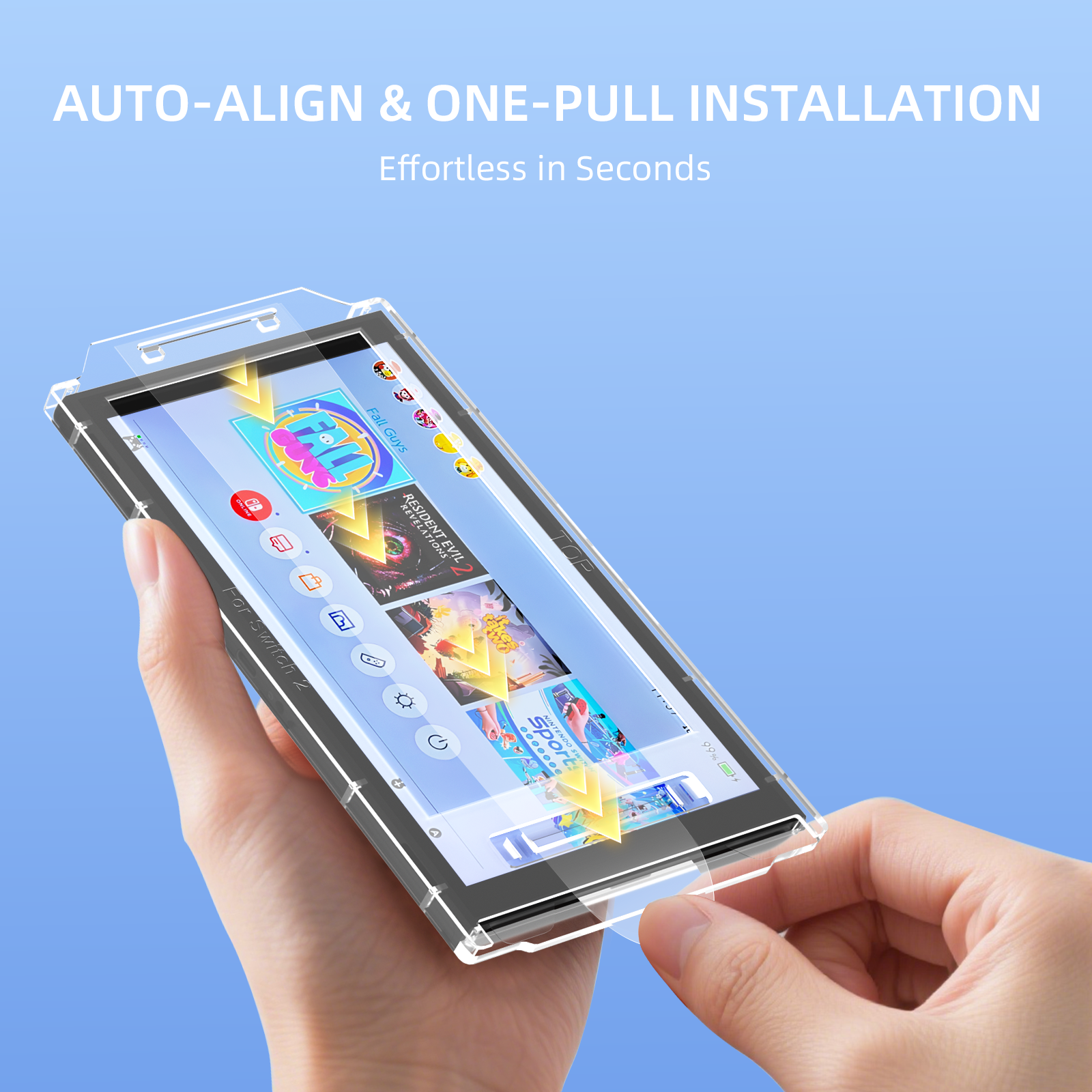 PlayCool Switch 2 – Screenprotector van 9H Gehard Glas – Met Installatietray – 2-Pack