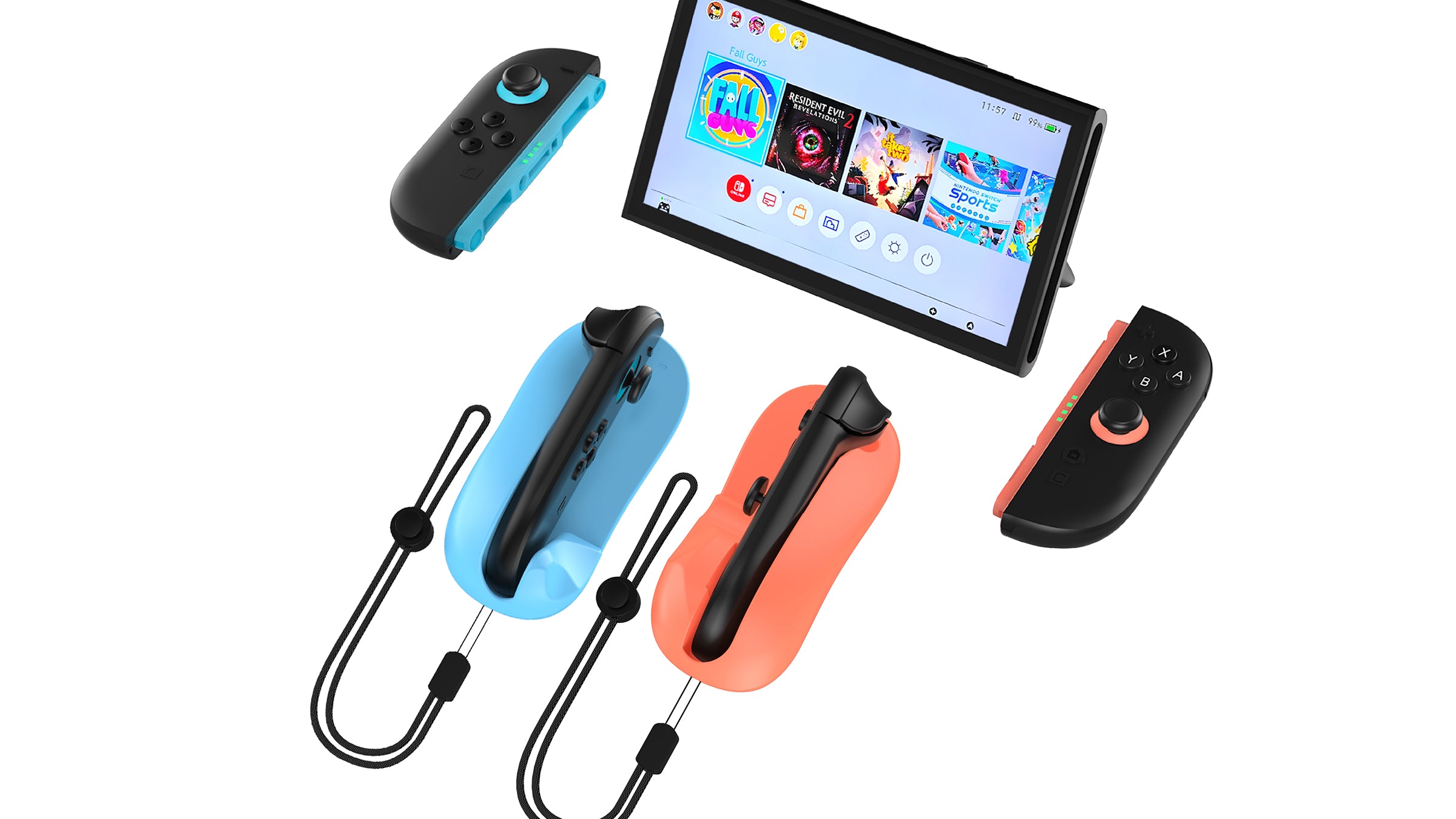 Nintendo Switch 2 Joy-Con muis grip – controller grip set 2-delig voor mouse mode gaming