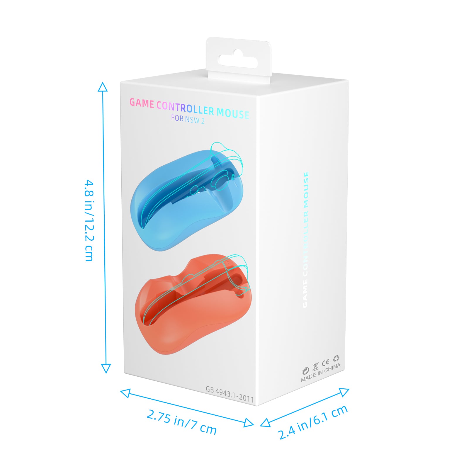 PlayCool Switch 2 – Joy-Con MouseGrip Set (2-delig) – Zwart