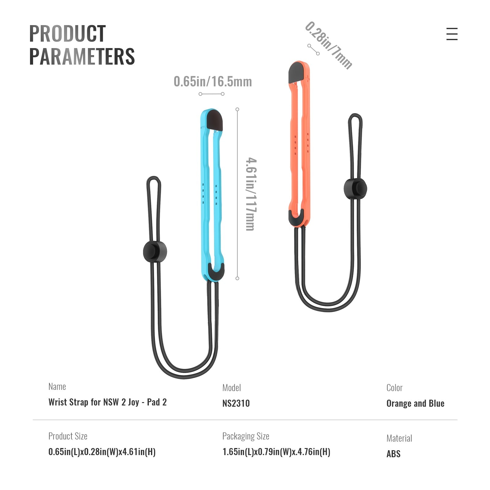 PlayCool Switch 2 – Joy-Con Strap Pair – Rood/Blauw PlayCool