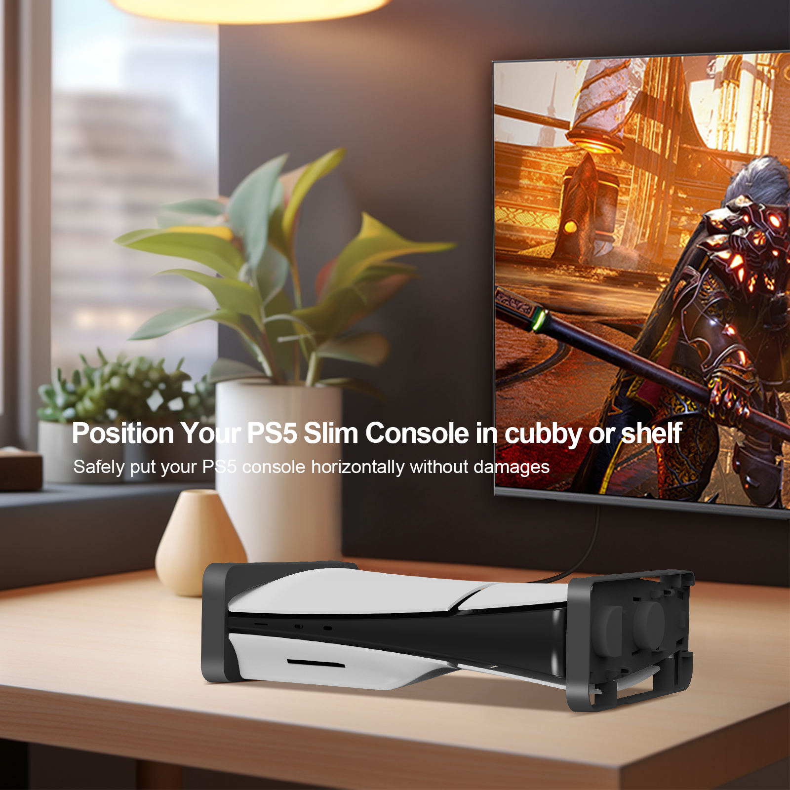PlayCool 2-in-1 Horizontal & Vertical Stand for PS5 Slim - Black