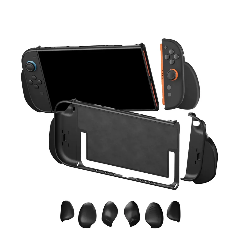 PlayCool Switch 2 – Ergonomische Clear Grip Case – Met 3 Verwisselbare Grips