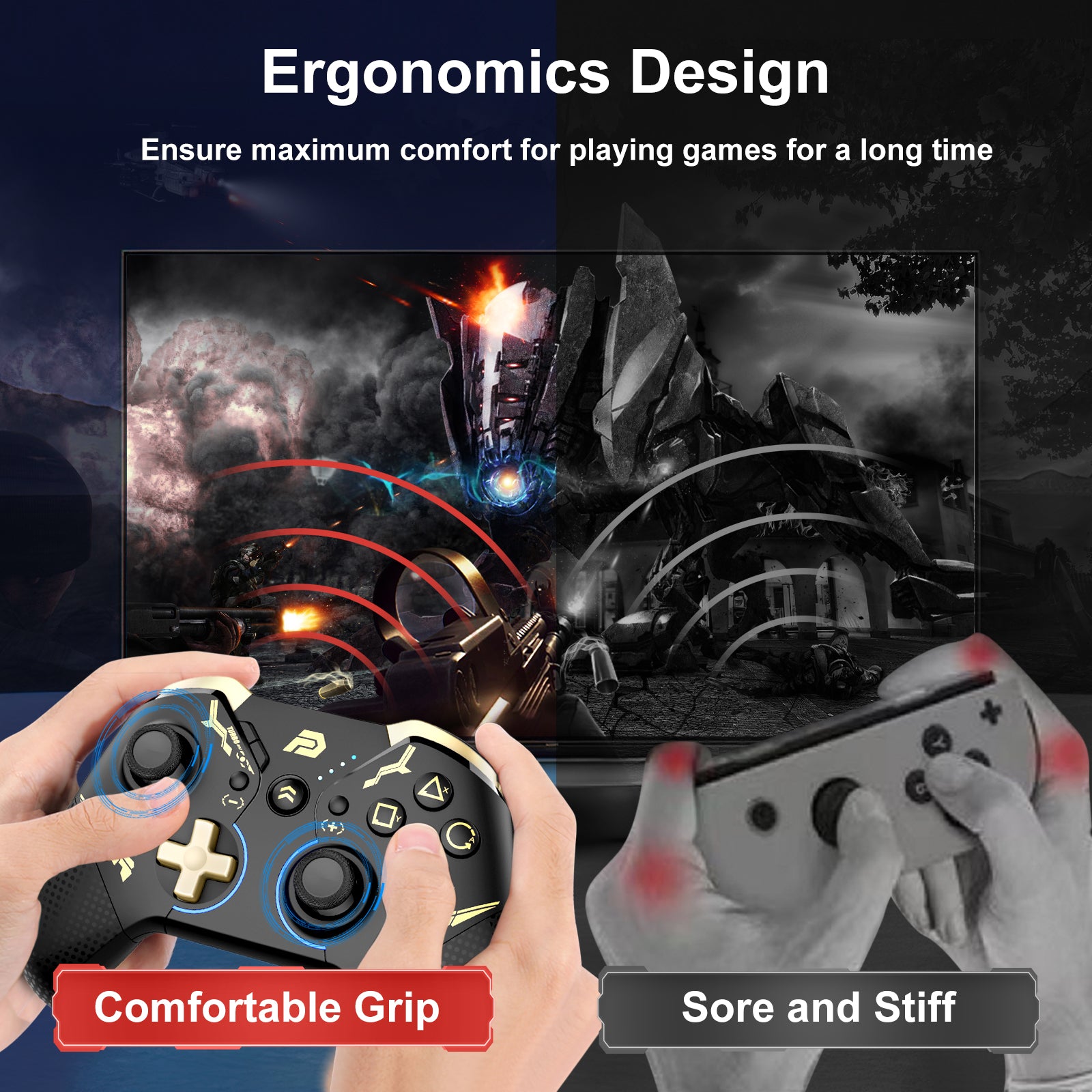 PlayCool Pro controller for Nintendo Switch/Lite/OLED - RGB, NFC, Turbo