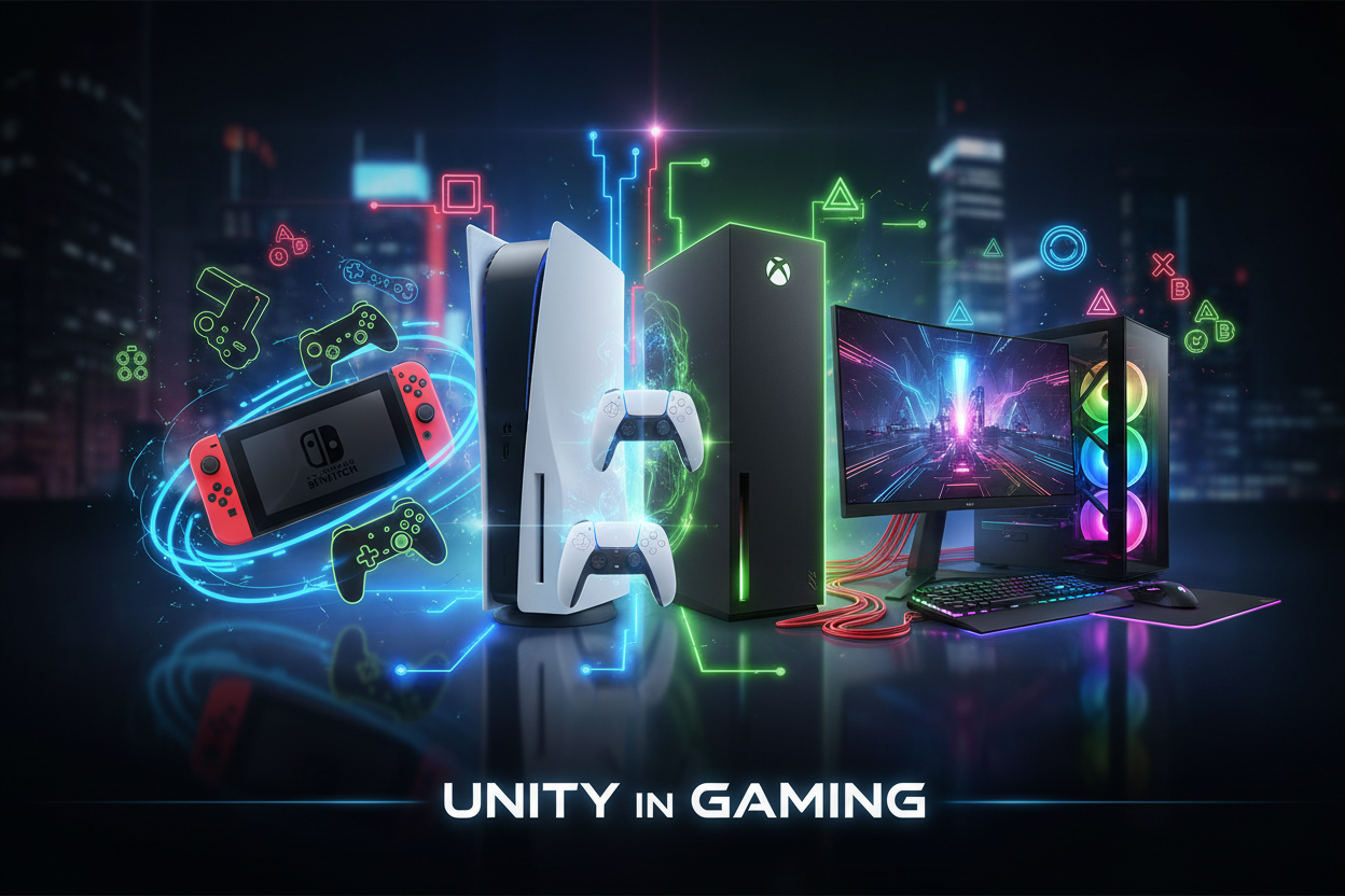 make a picture that fits al gamers nintendo playstation xbox pv