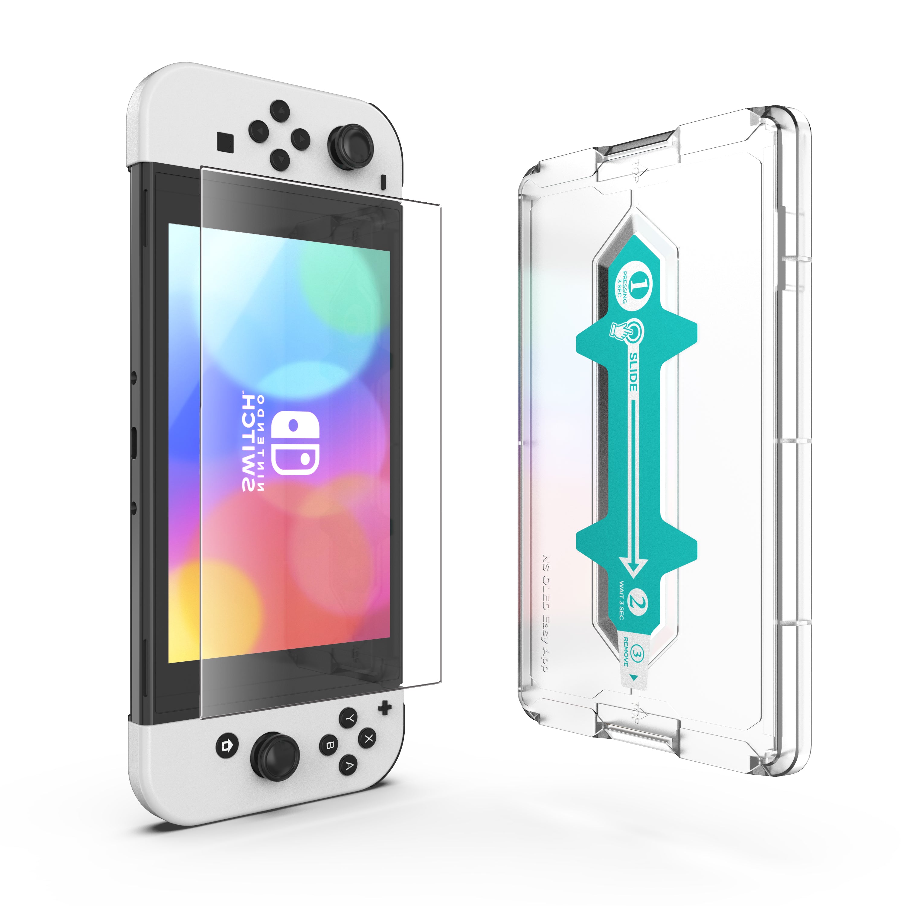 PlayCool Switch OLED Case with Screen Protector - Black