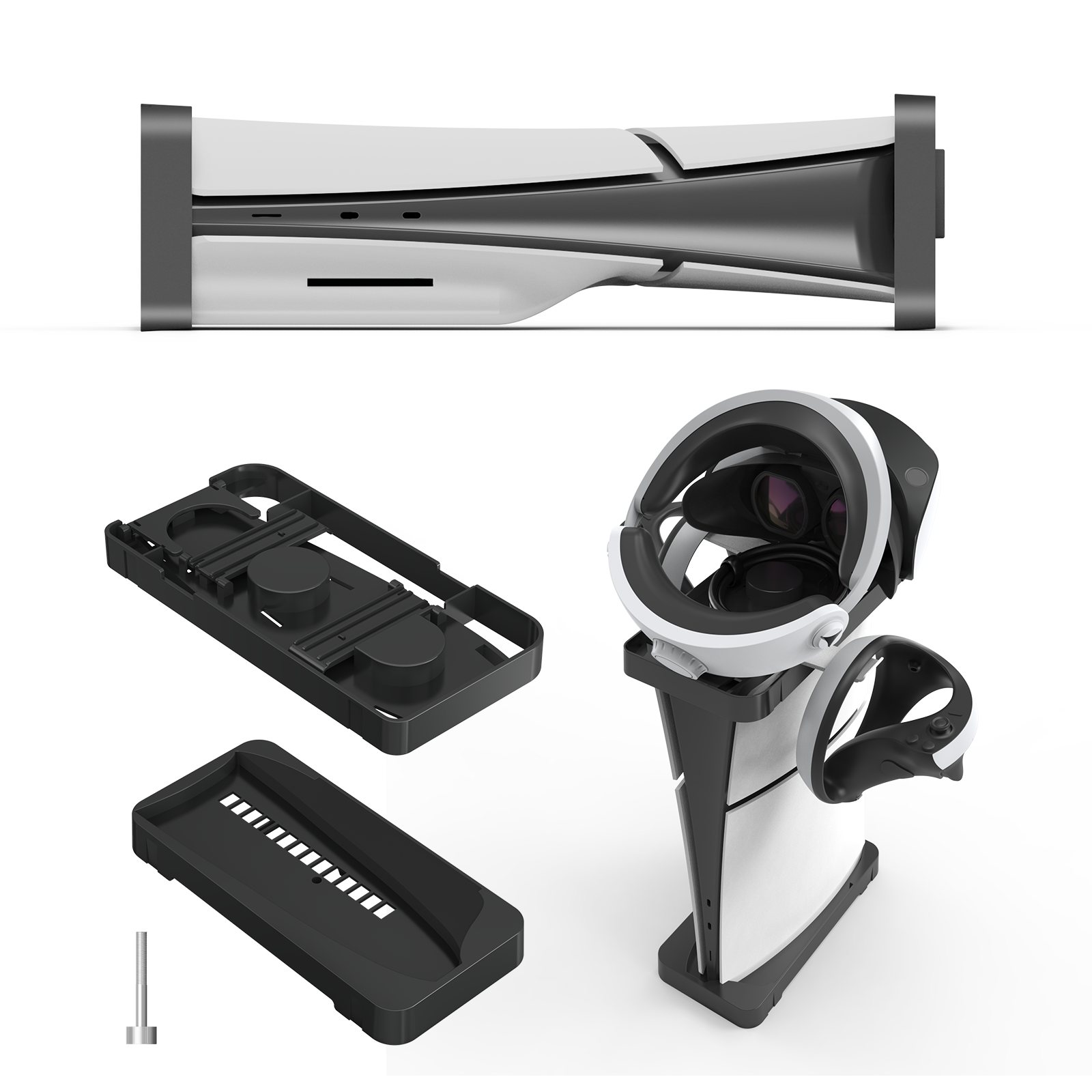 PlayCool 2-in-1 Horizontal &amp; Vertical Stand for PS5 Slim - Black 