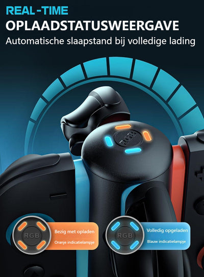 Nintendo Switch 2 Joy-Con oplader – charging dock voor 4 controllers met RGB verlichting