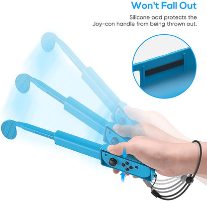 PlayCool Nintendo Switch – Joy-Con Golfclubs (2-Pack) – Rood/Blauw