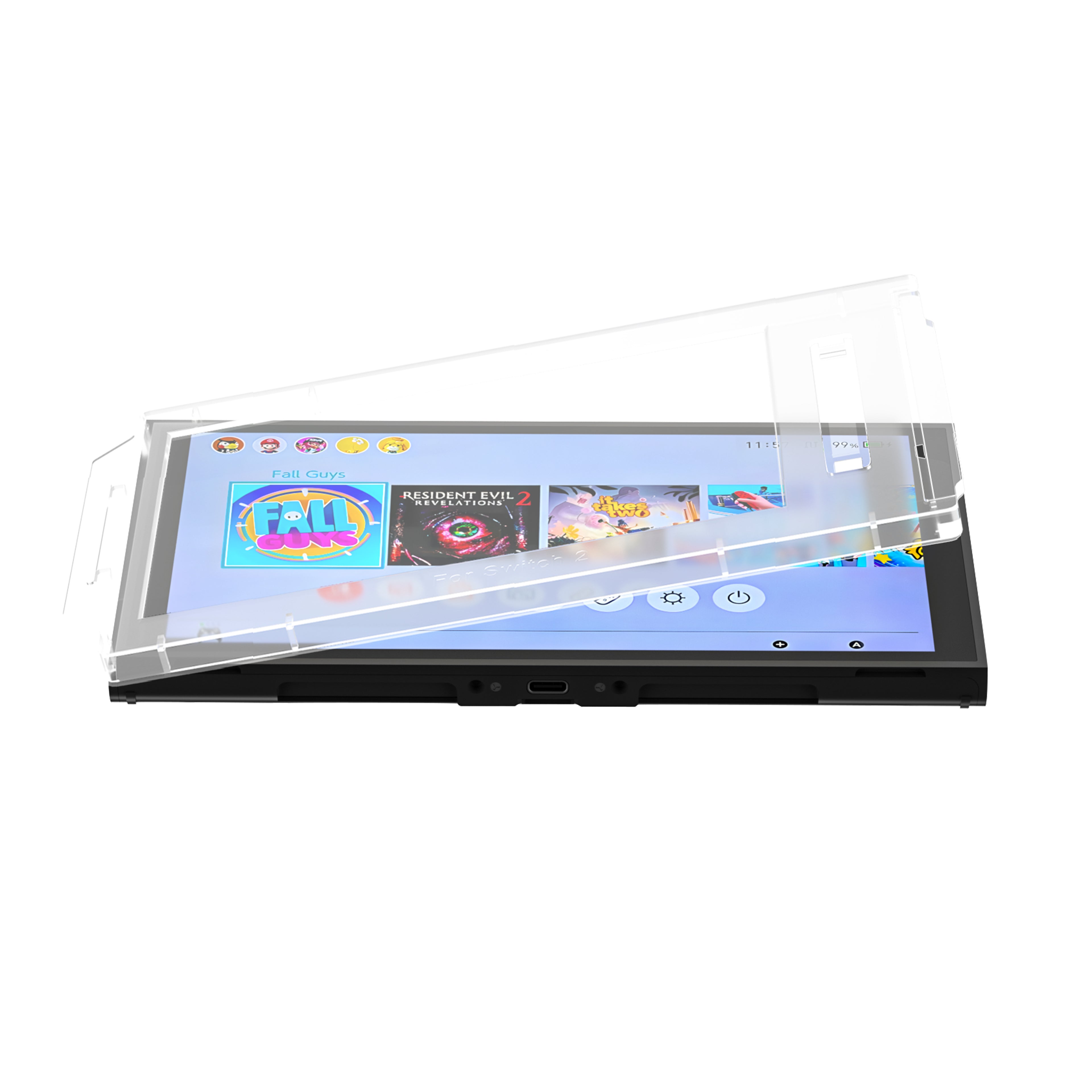 Nintendo Switch 2 screenprotector – 2 stuks 9H tempered glass met installatietray