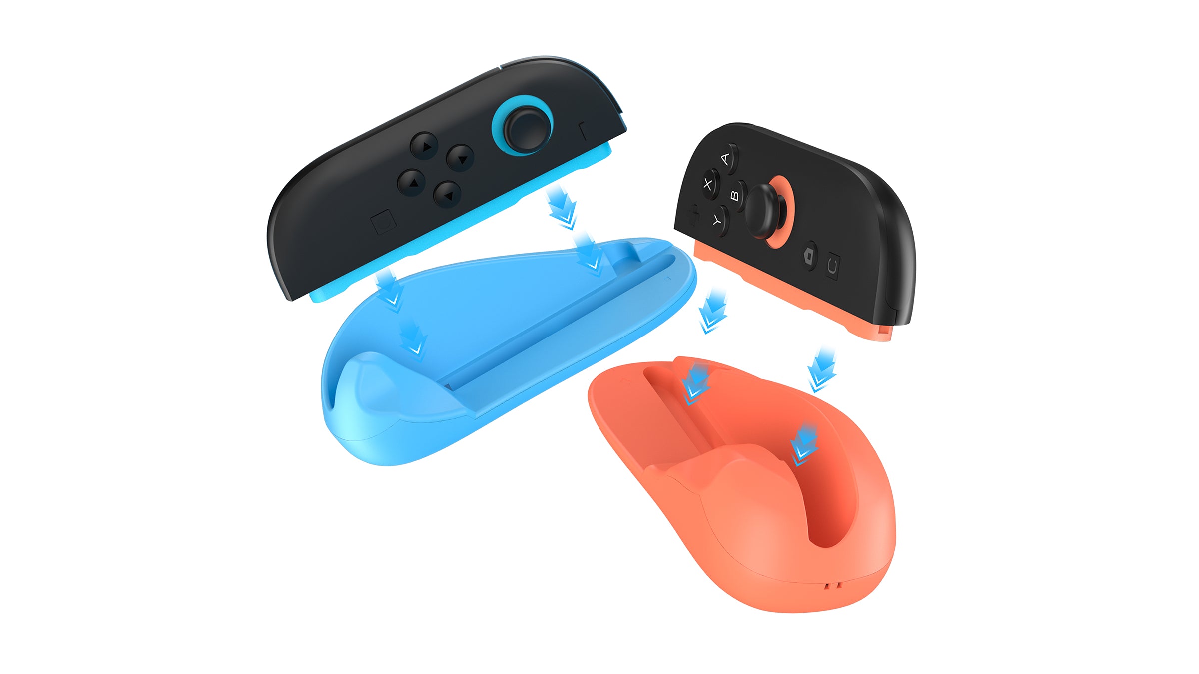 Nintendo Switch 2 Joy-Con muis grip – controller grip set 2-delig voor mouse mode gaming