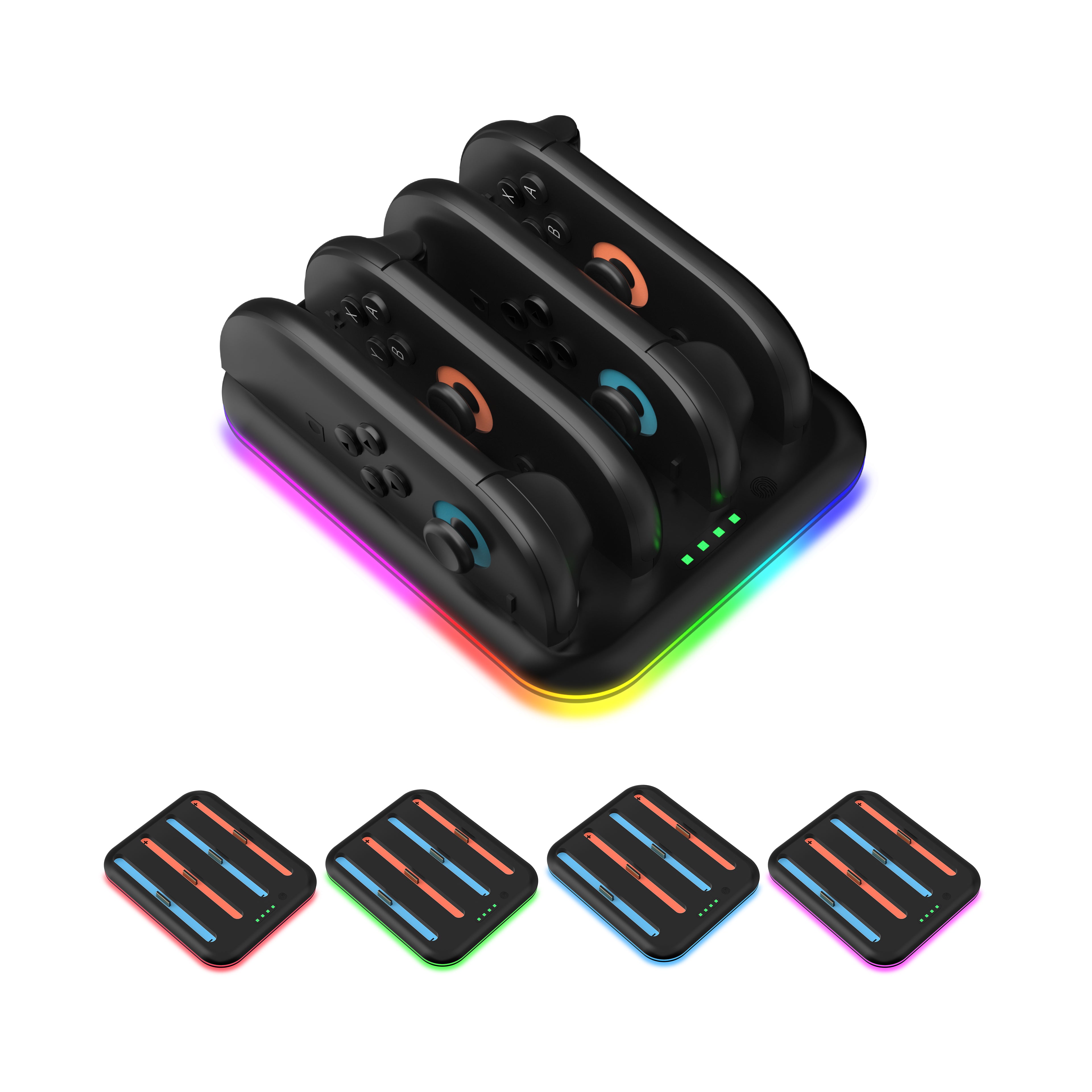 Nintendo Switch 2 Joy-Con oplader – charging dock voor 4 controllers met RGB verlichting