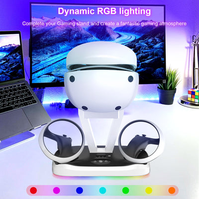 PlayCool PS VR2 – Oplaadstation voor Headset & Controllers – LED-indicatoren – Wit PlayCool
