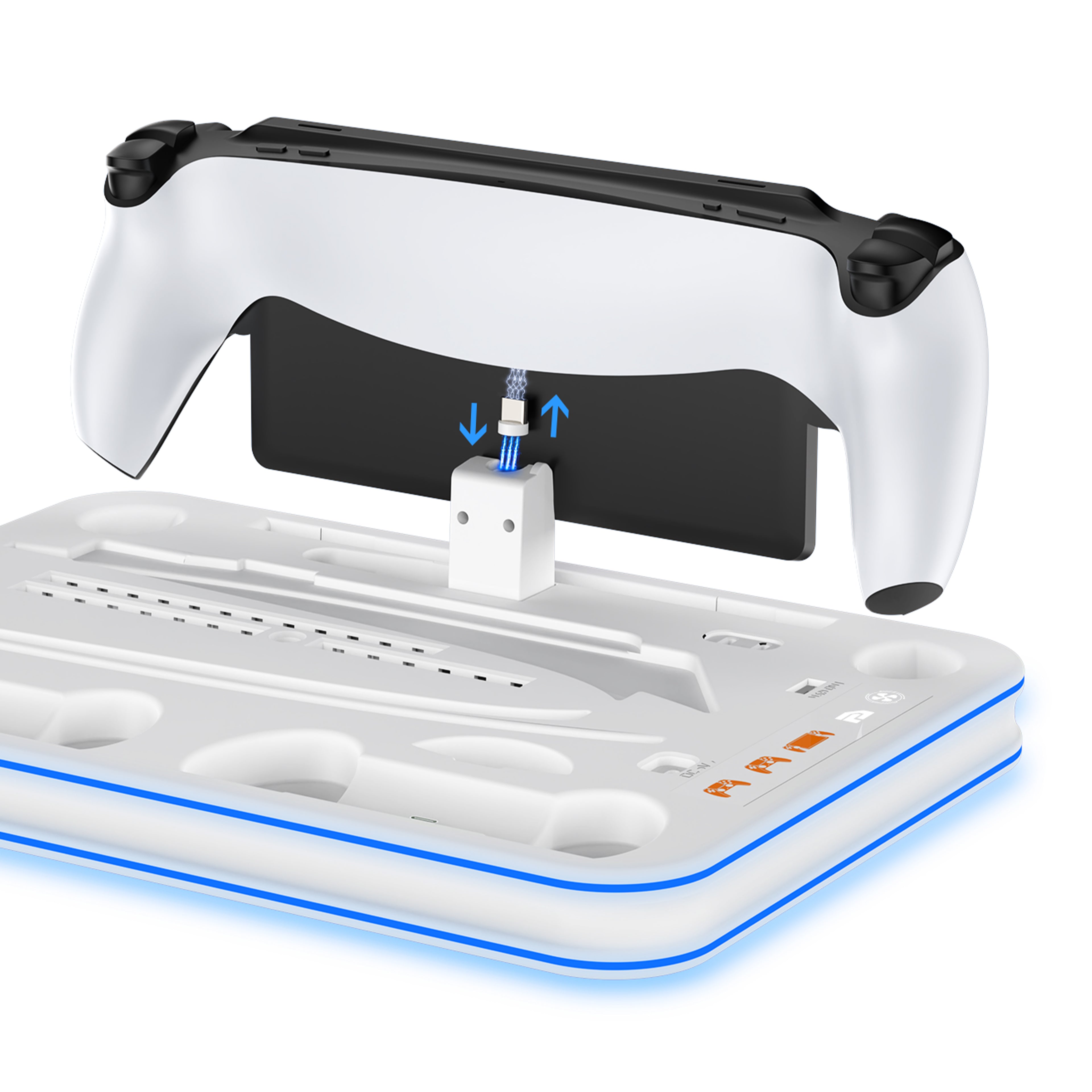 PS5 Oplaadstation & Koelstandaard– DualSense (Edge) Controller Oplader Dock – PS5 / Slim / Pro & PlayStation Portal – All-in-One (kopie)