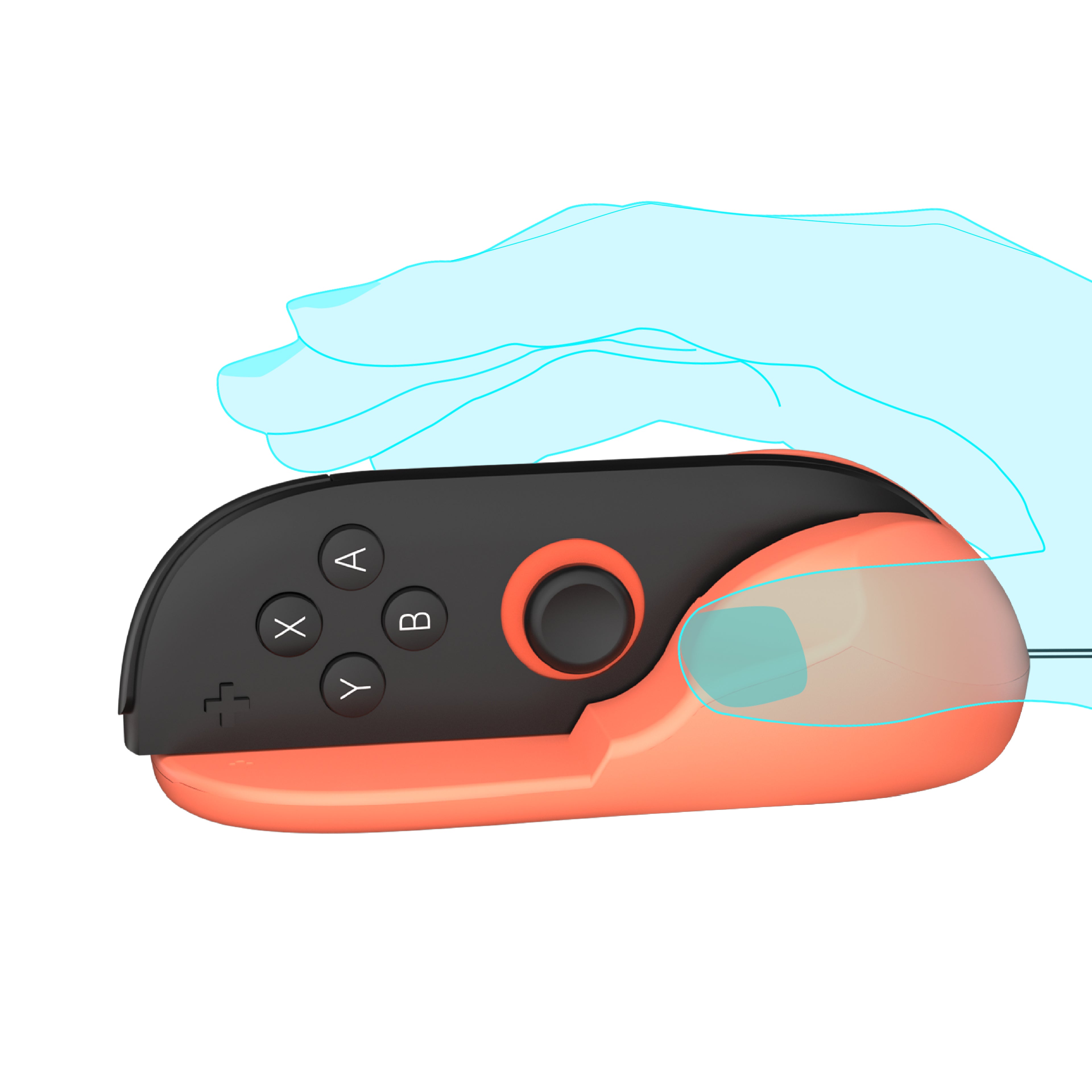 Nintendo Switch 2 Joy-Con muis grip – controller grip set 2-delig voor mouse mode gaming
