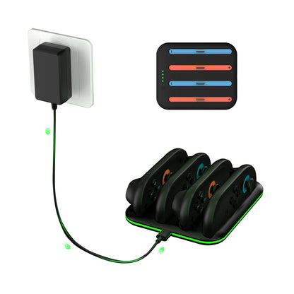 Nintendo Switch 2 Joy-Con oplader – charging dock voor 4 controllers met RGB verlichting