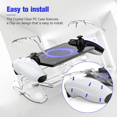 PlayCool PlayStation Portal – Clear Case met Thumb Grips & Anti-Blue Light Screenprotector PlayCool
