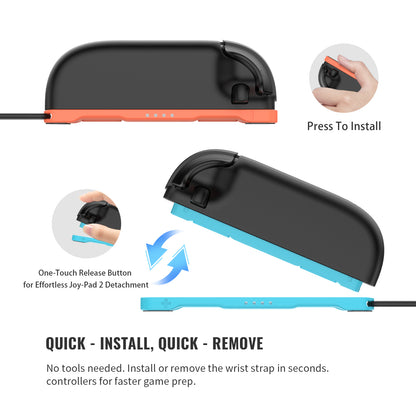 PlayCool Switch 2 – Joy-Con Strap Pair – Rood/Blauw