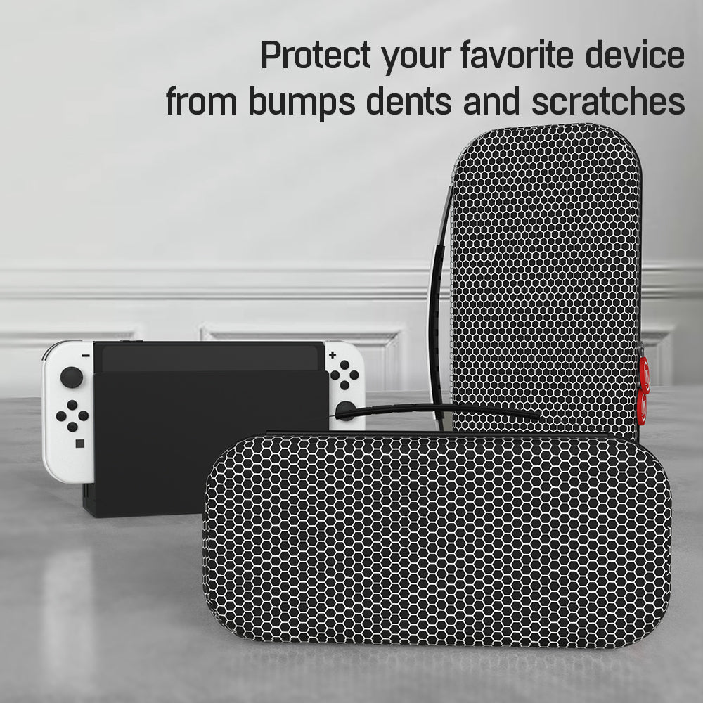 PlayCool Switch OLED Case with Screen Protector - Black
