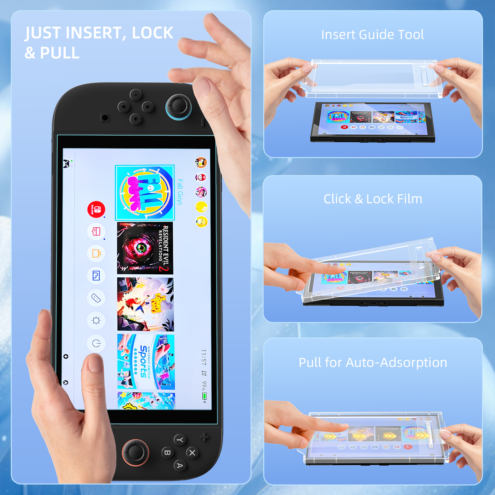 Nintendo Switch 2 grip accessoires bundel – 11-in-1 grip set met case & verwisselbare controller grips