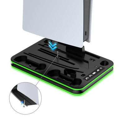 PS5 Oplaadstation & Koelstandaard– DualSense (Edge) Controller Oplader Dock – PS5 / Slim / Pro & PlayStation Portal – All-in-One