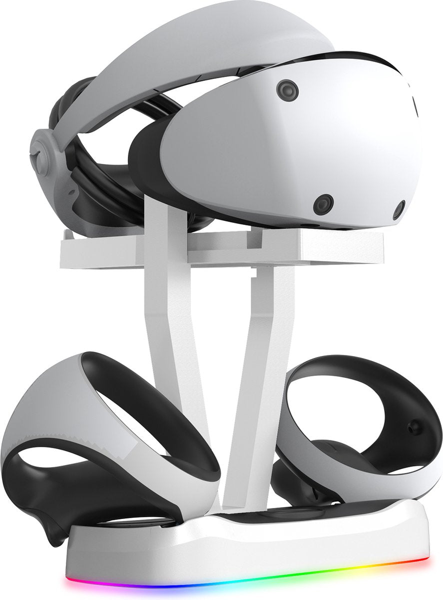 PlayCool PS VR2 – Oplaadstation voor Headset & Controllers – LED-indicatoren – Wit
