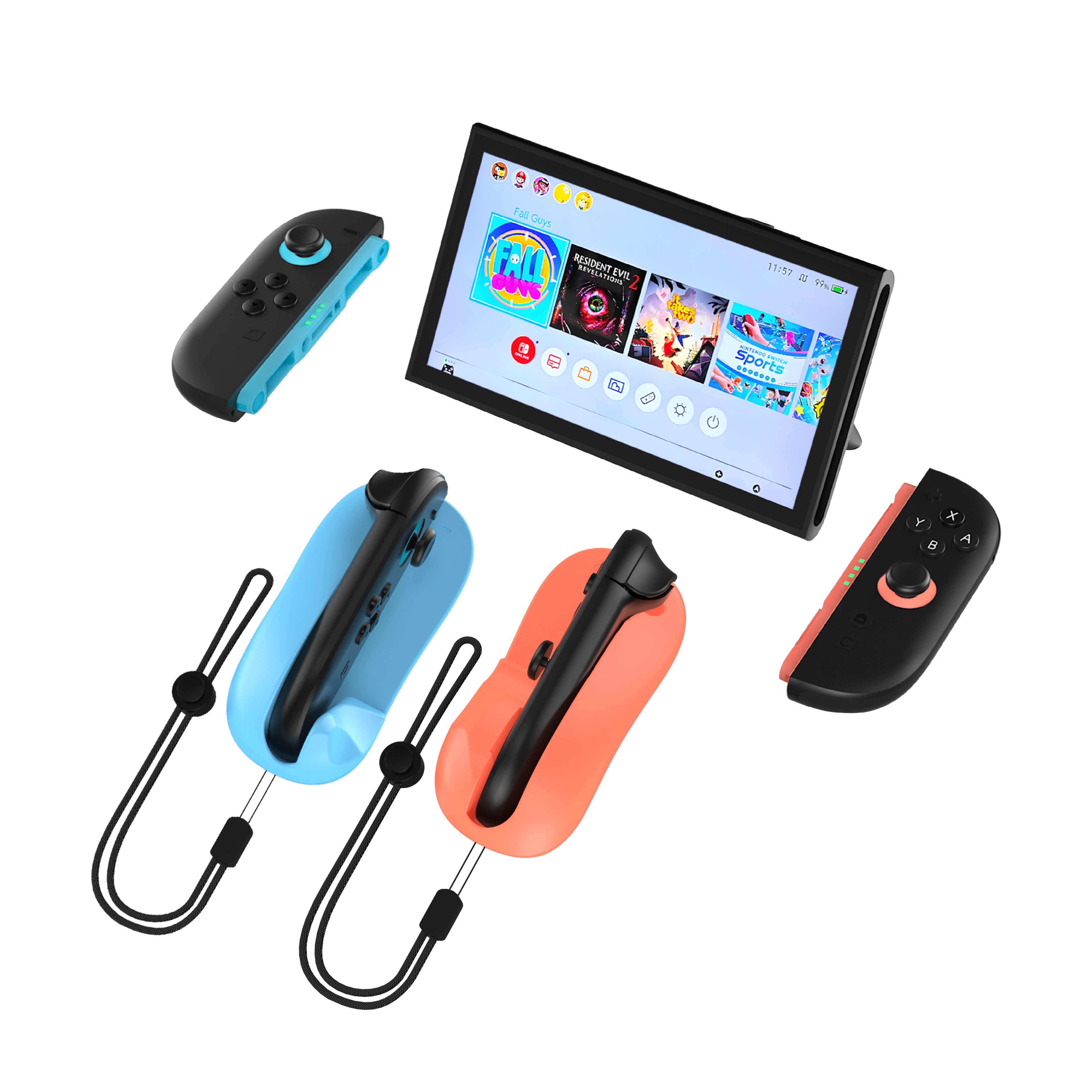 Nintendo Switch 2 Joy-Con muis grip – controller grip set 2-delig voor mouse mode gaming