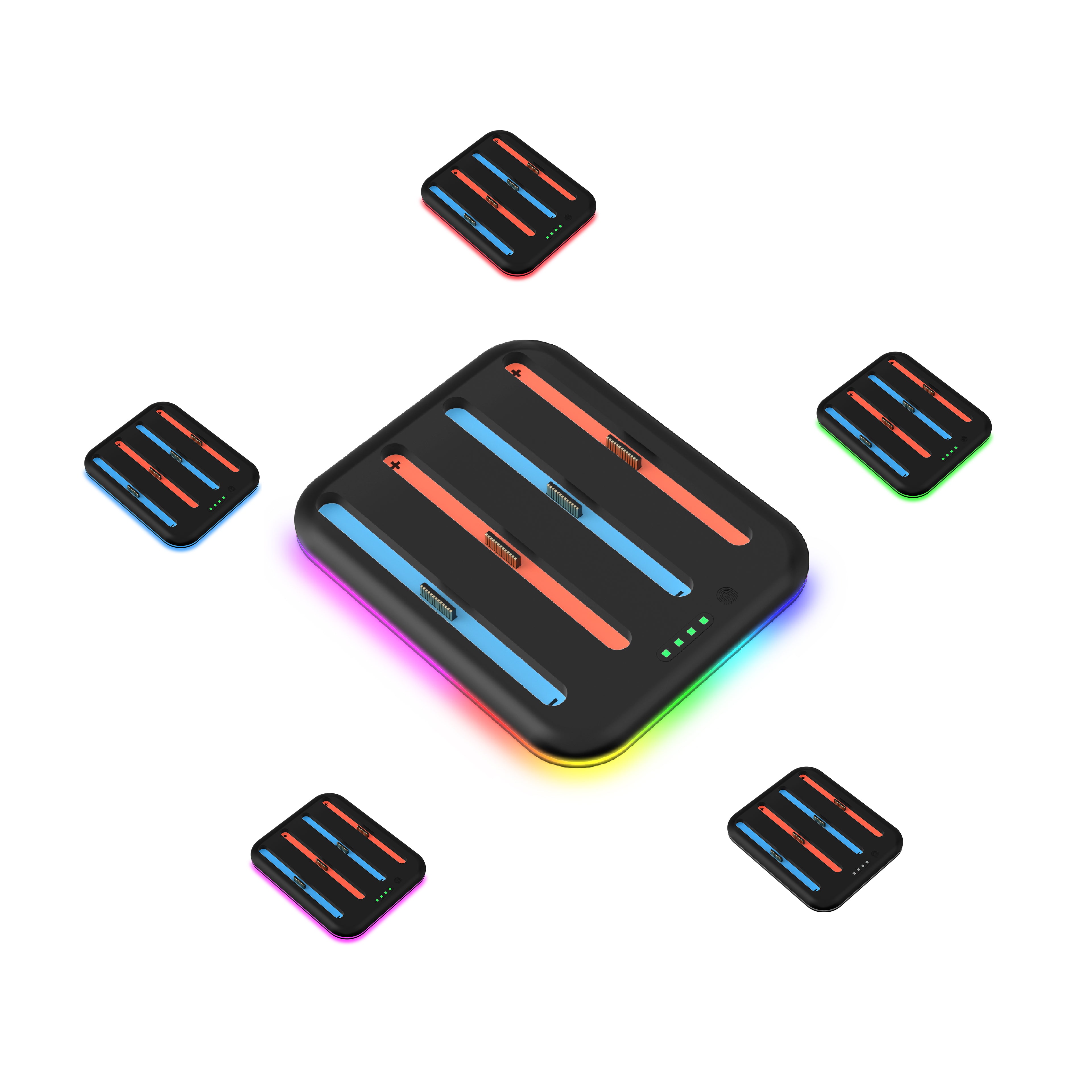 Nintendo Switch 2 Joy-Con oplader – charging dock voor 4 controllers met RGB verlichting