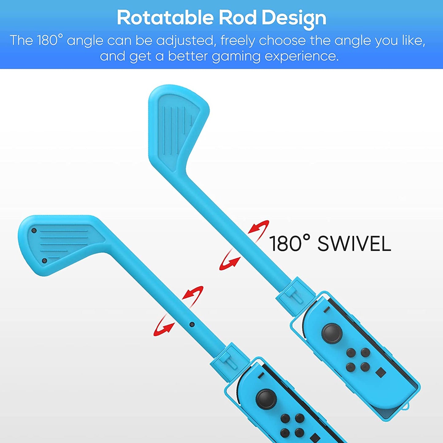 PlayCool Golf Handgrepen voor Mario Golf op Switch - 2-Pack Rood & Blauw