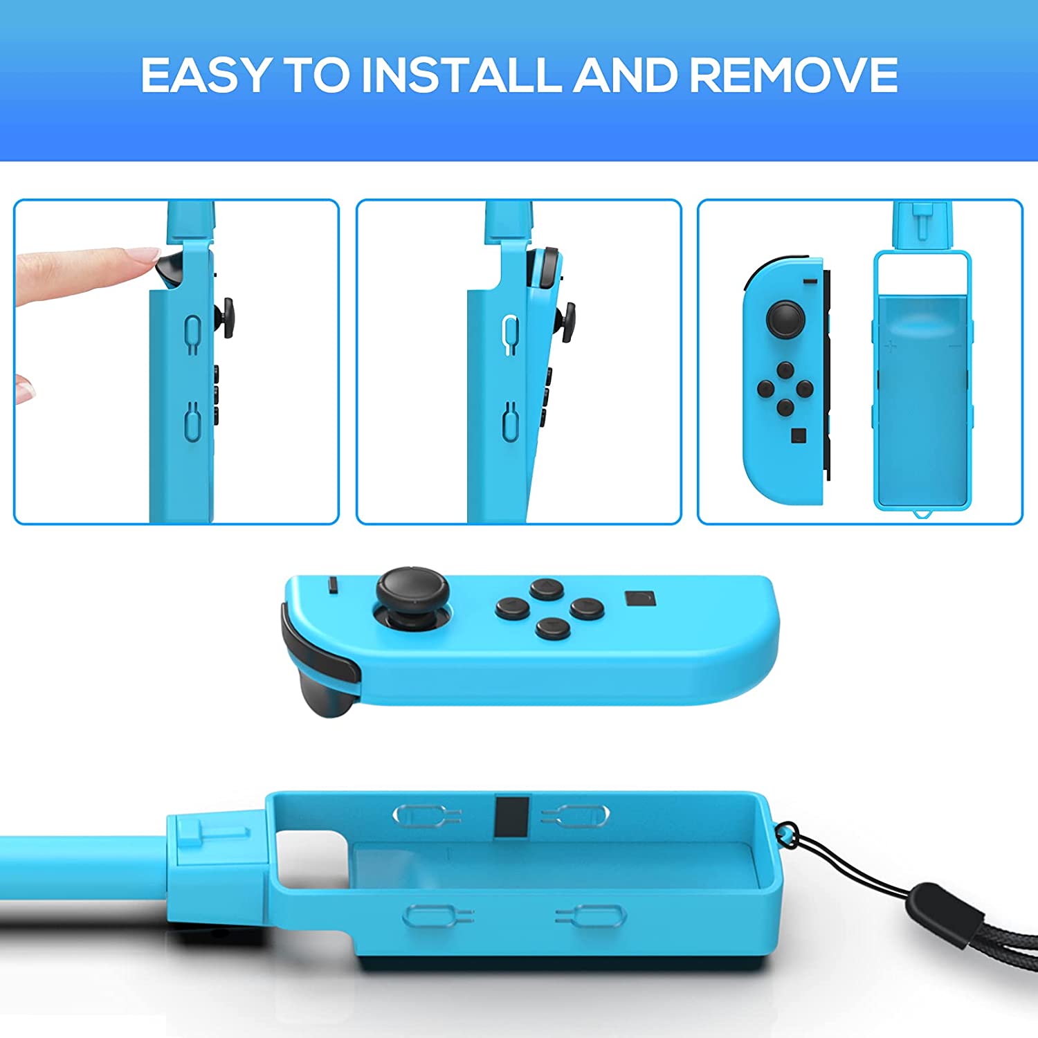 PlayCool Golf Grips for Mario Golf on Switch - 2-Pack Red &amp; Blue
