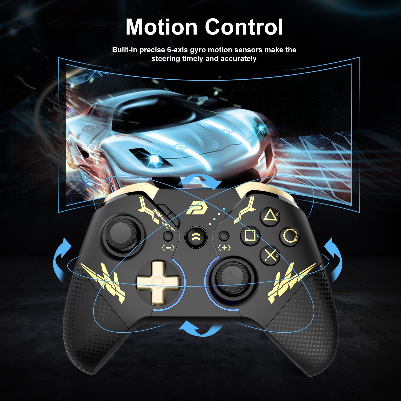 PlayCool Pro controller for Nintendo Switch/Lite/OLED - RGB, NFC, Turbo