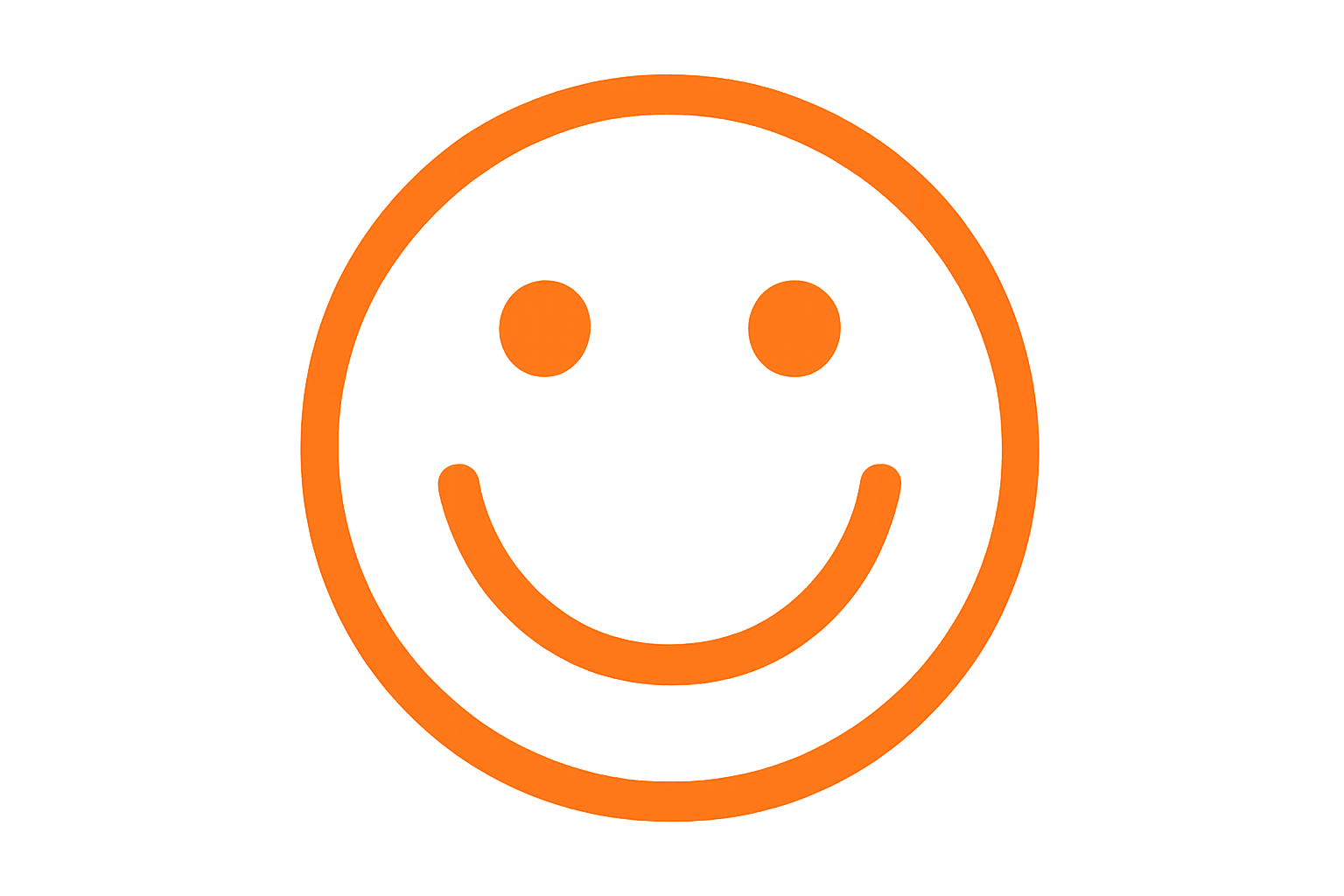 generate orange color transparent smiley icon