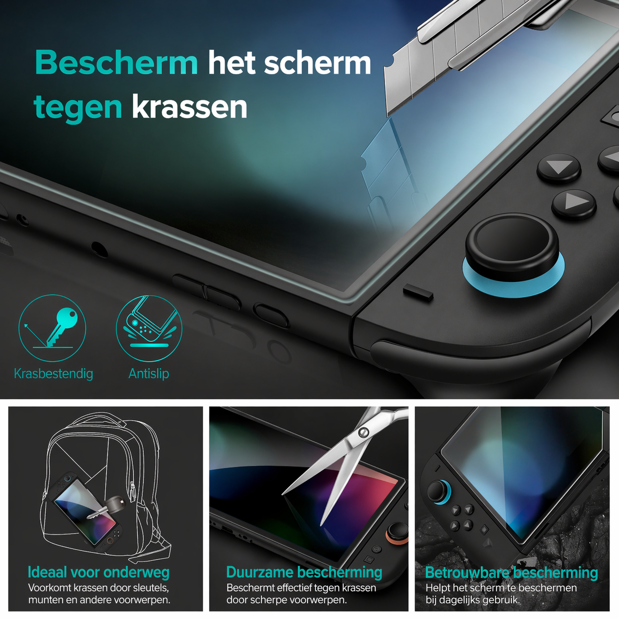 Nintendo Switch 2 screenprotector – 2 stuks tempered glass 9H